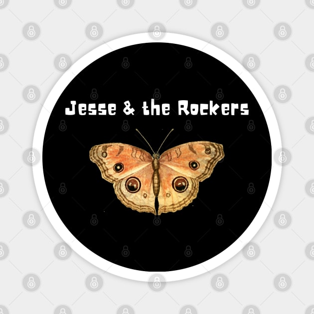 Jesse and the Rockers butterfly Magnet by BigHeaterDesigns